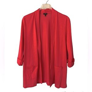 Talbots Open Front Cardigan Coral